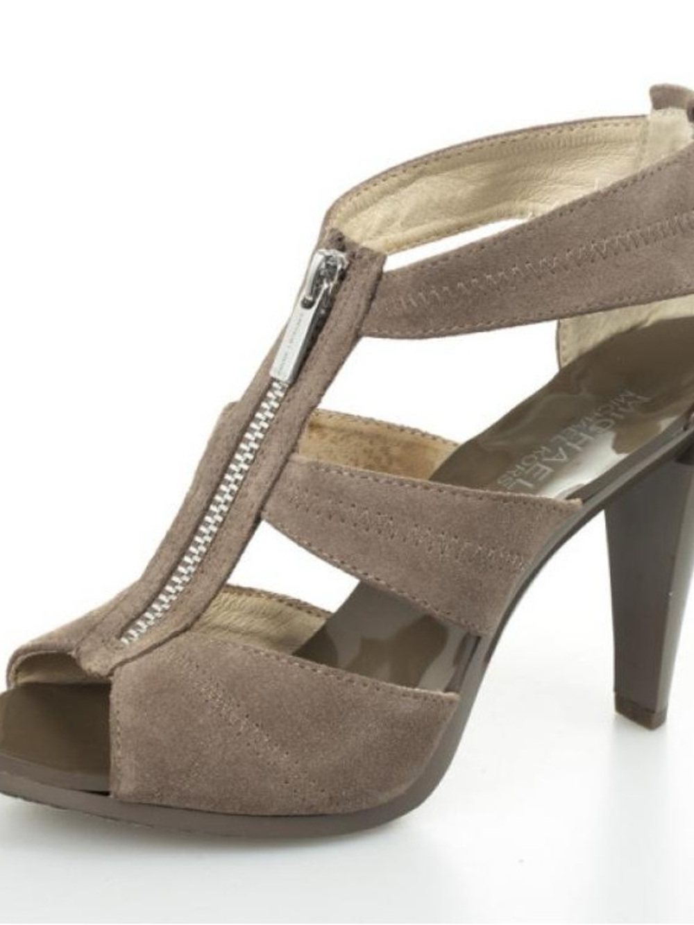 Michael Kors Suede Zip-Up Heels size 7.5